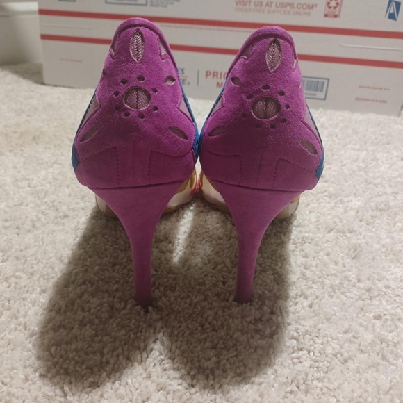 JESSICA SIMPSON NEW JP-PERIE Vivid Orchard Sueded Stiletto Pumps - Picture 5 of 7